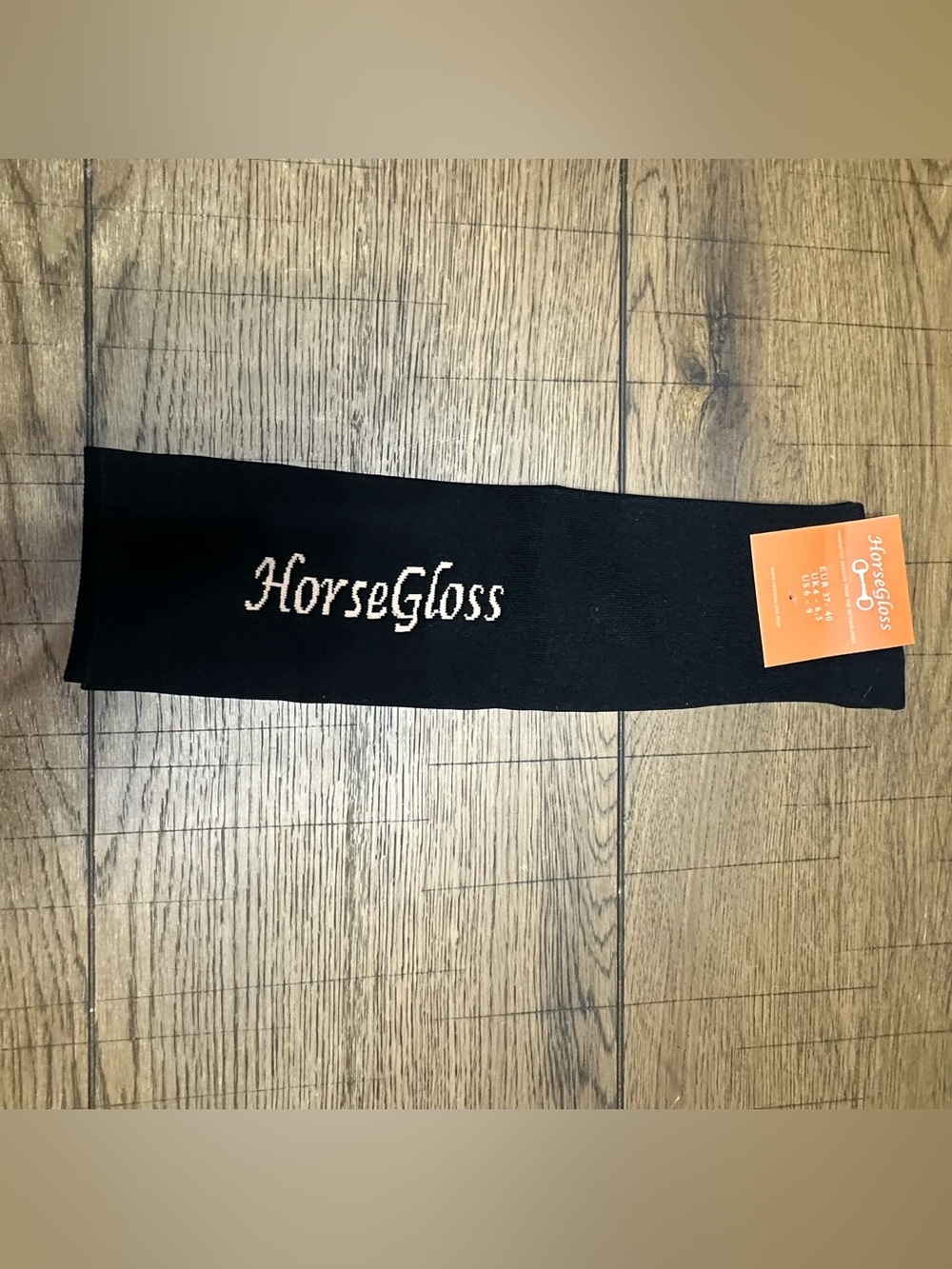HorseGloss 'Horse Girl' Socks in Black with Rose Gold Accents